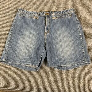 Ana A New Approach Shorts Womens 14 Blue Jean Denim Stretch 32x5 Biker Beach‎